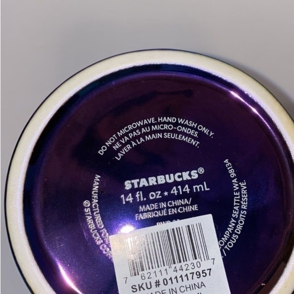 Starbucks 2020 NWT Iridescent Autumn Rose Coffee Cup Mug Collectible Oil Rare - Picture 3 of 8